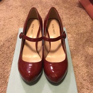 Dark Red Nine West Pumps